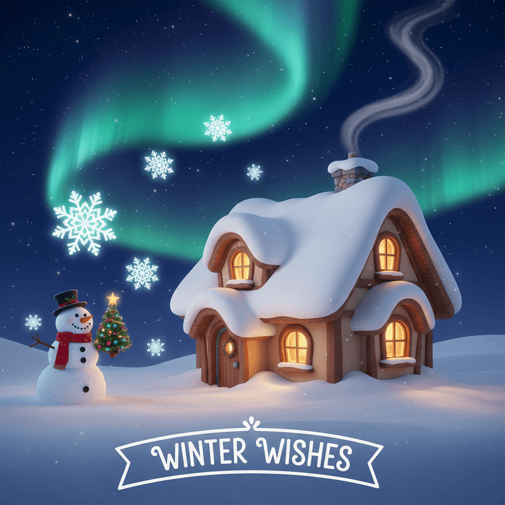 AI-generated holiday card in Pixar style