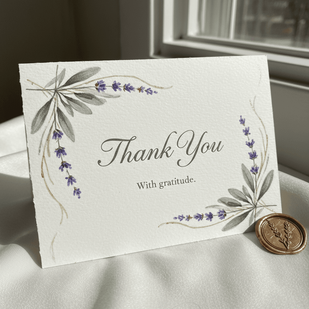 AI-generated thank-you card